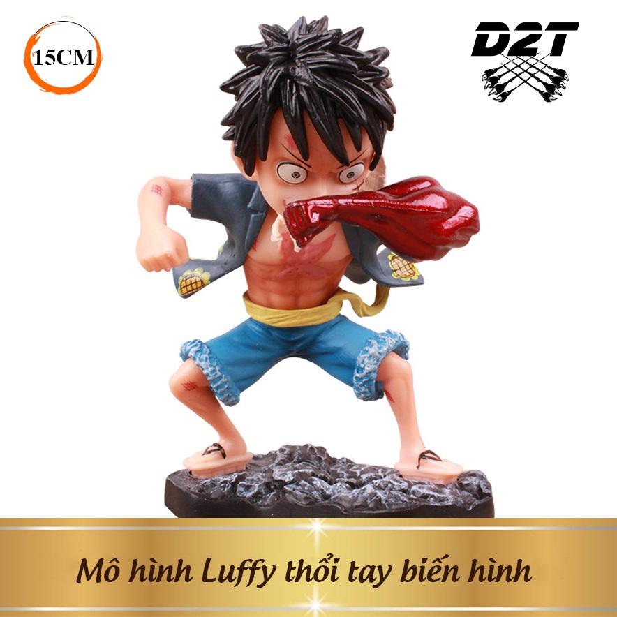 Mô hình Luffy One Pice thổi tay biến hình 15cm