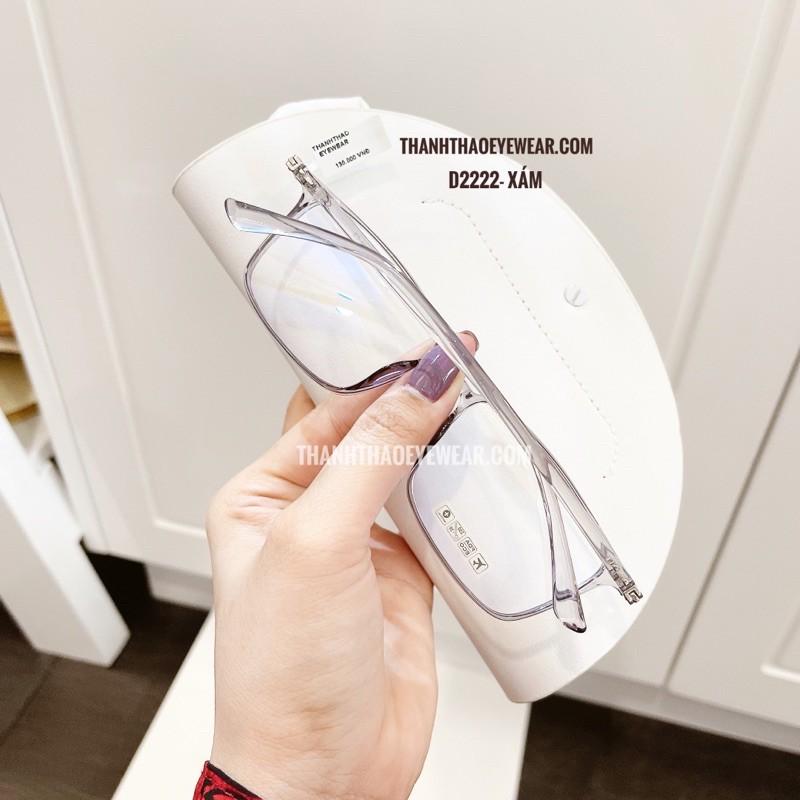 Gọng Kính Cận Dẻo Vuông Mảnh Nam Nữ 2222 - ThanhThao Eyewear