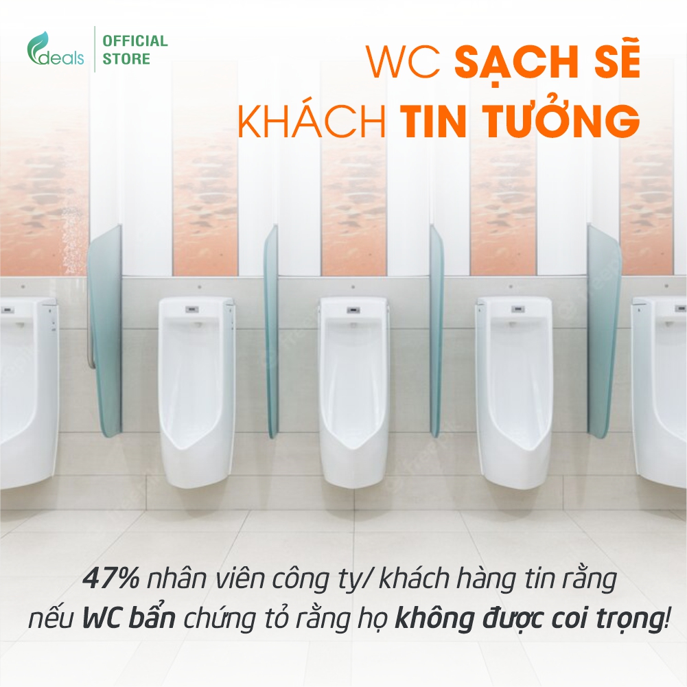 Tấm Lót Khử Mùi Bồn Tiểu & Lỗ Sàn ECODEALS Wave Fresher - Khử mùi, làm thơm toilet vượt trội 30 ngày, chống văng và giọt bắn - KT 18x18cm