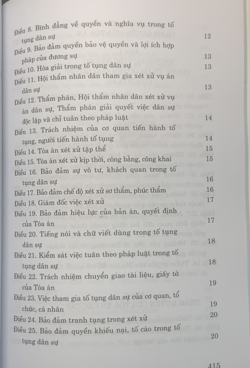 Bộ luật tố tụng dân sự (hiện hành) (sửa đổi bổ sung năm 2019, 2020, 2022, 2023)