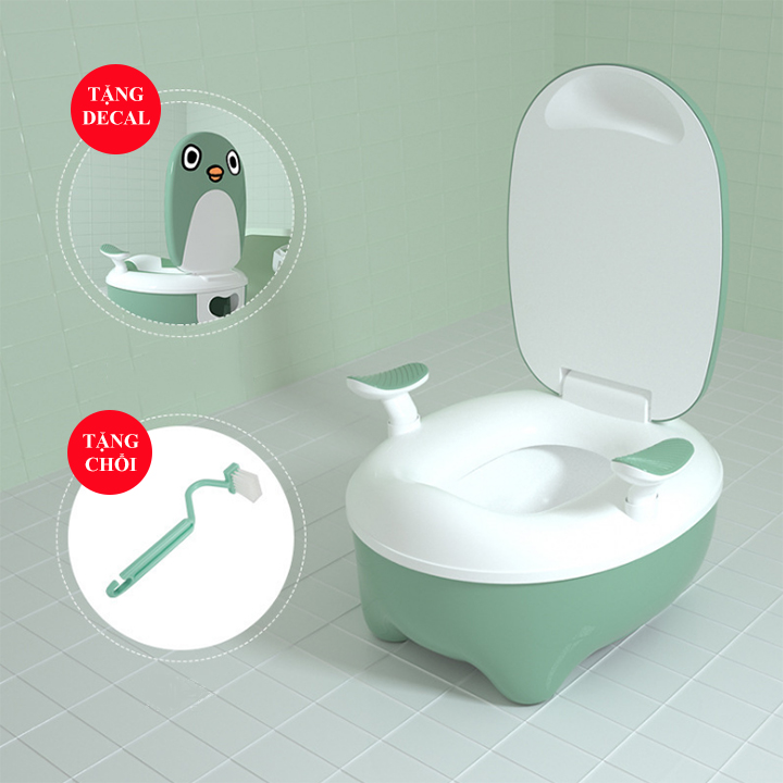 Bô Vệ Sinh Cho Bé - Bệ Ngồi Toilet Trẻ Em Có Chỗ Dựa Và Khay Hứng Vệ Sinh Tháo Lắp Dễ Dàng