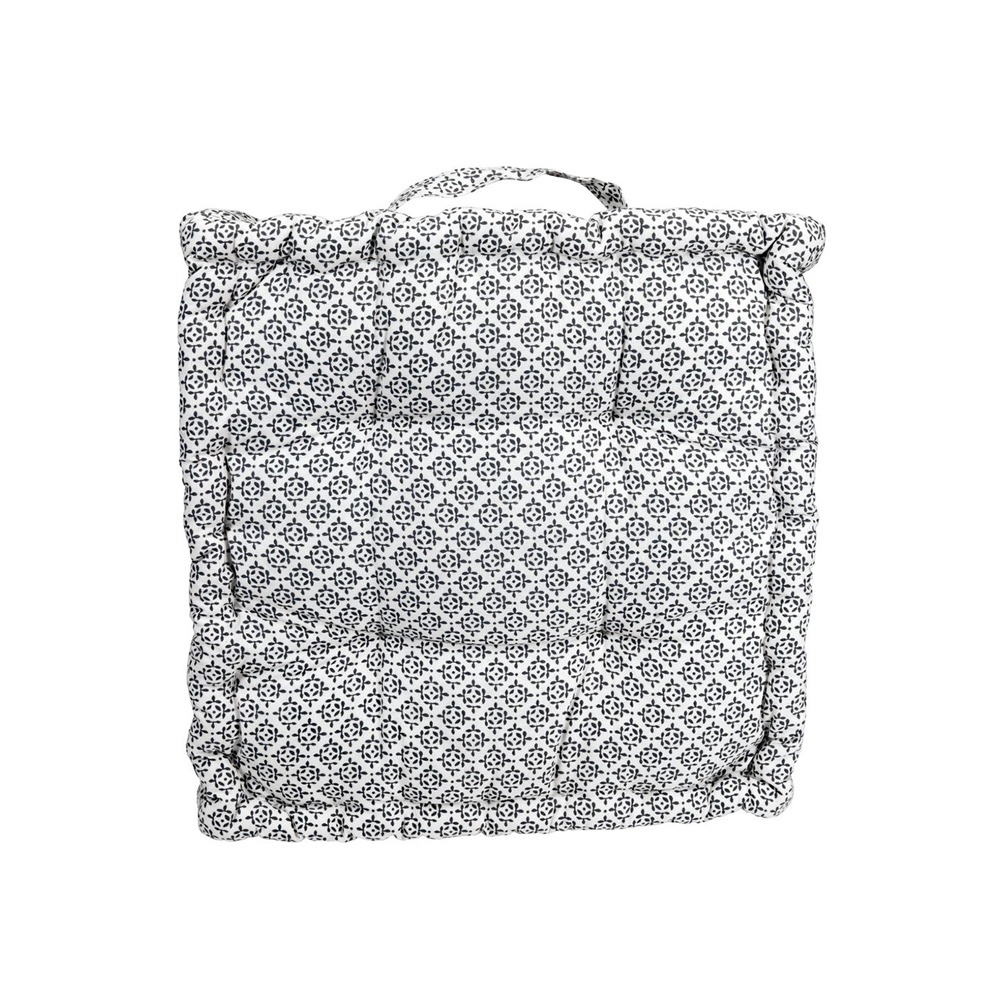 Đệm ngồi | JYSK Heifrytle | cotton | xám | D40xR40Cx5cm