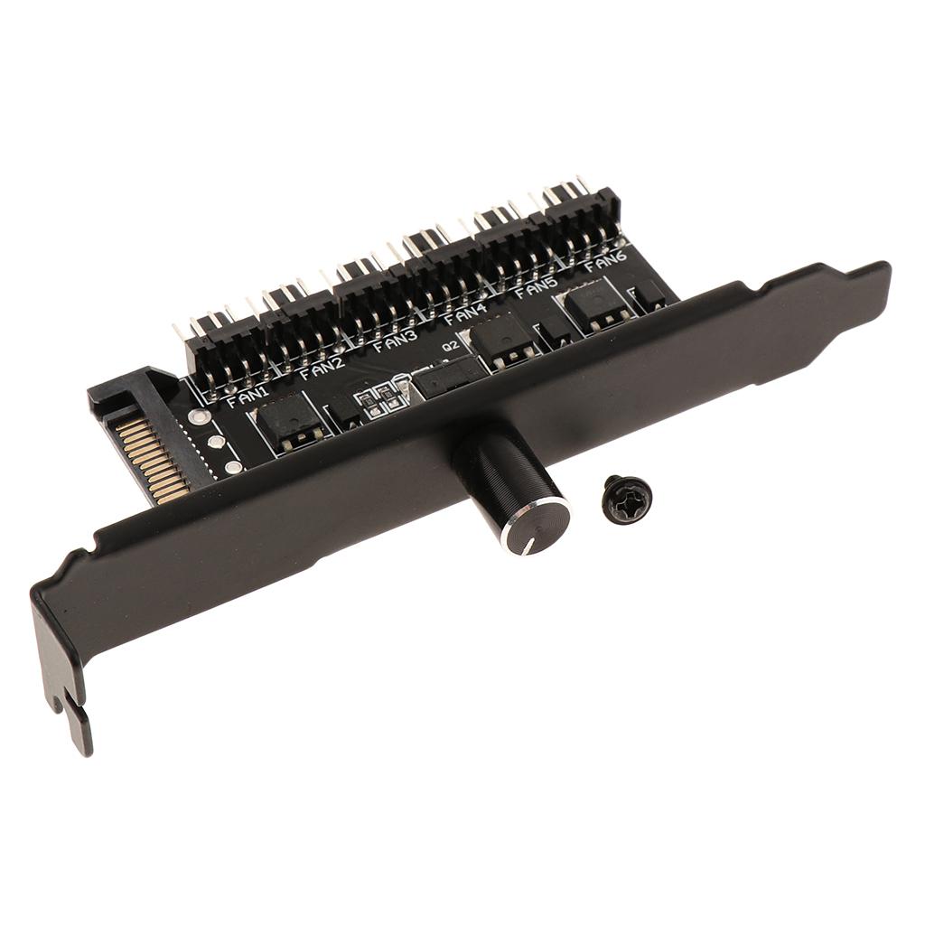 SATA Power 6-Channel Computer PC Cooler Cooling Fan Controller Hub