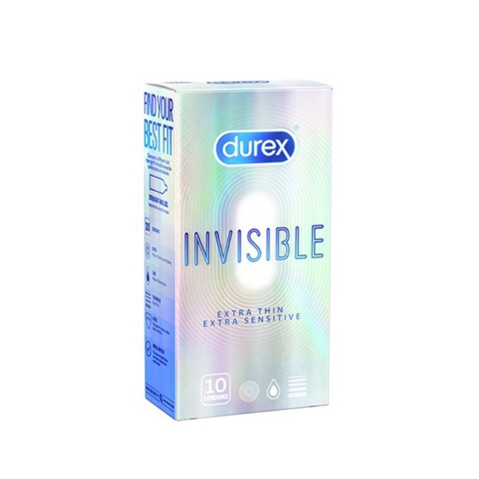 Bao Cao Su Durex Invisible Chính Hãng - Siêu Mỏng - Truyền Nhiệt Nhanh