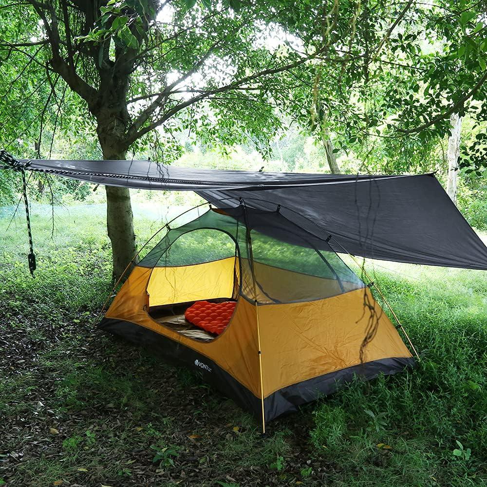 Bạt che nắng mưa, bạt cắm trại 3x3 mét, bạt nhẹ di động chống tia UV, ripstop, bạt chống thấm leo núi, hoạt động ngoài trời