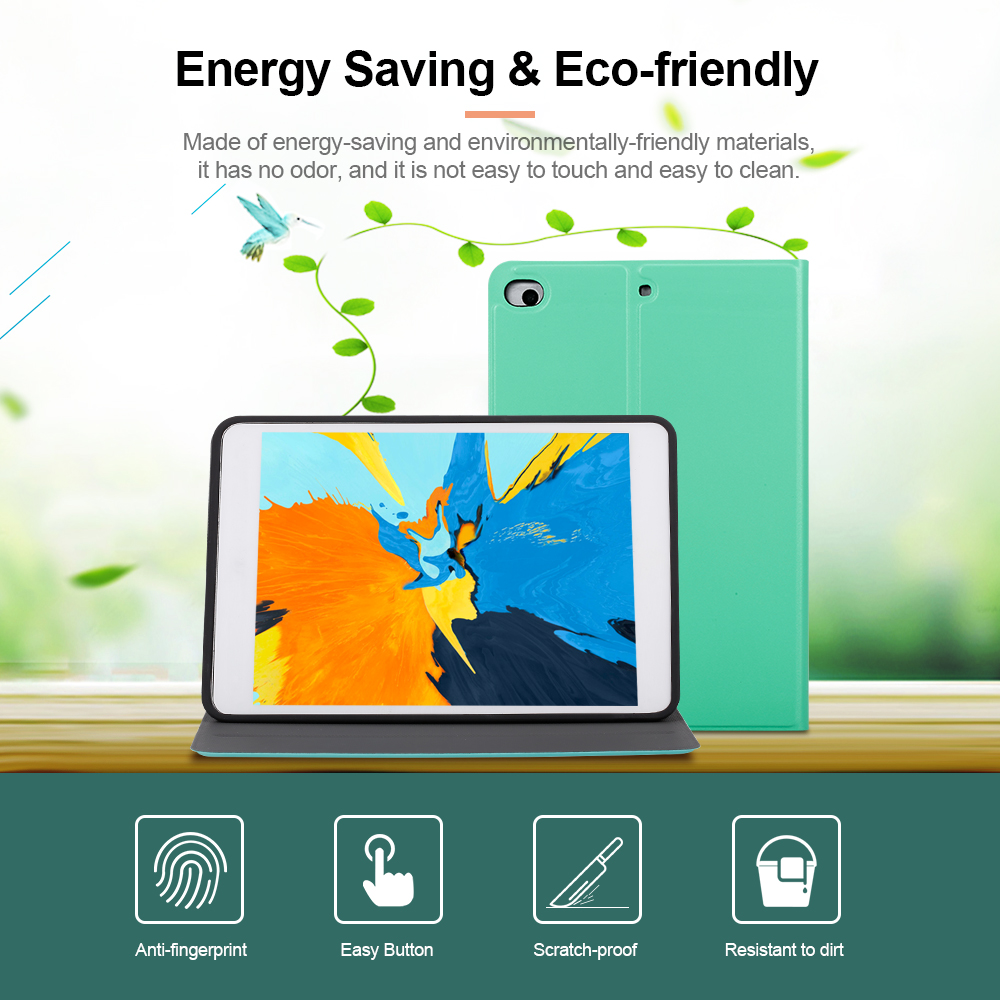 Vỏ bảo vệ Da PU TPU Ốp lưng Bao da Hỗ trợ Máy tính bảng Giá đỡ Thay thế cho iPad Mini 1/2/3/4/5 xanh lá