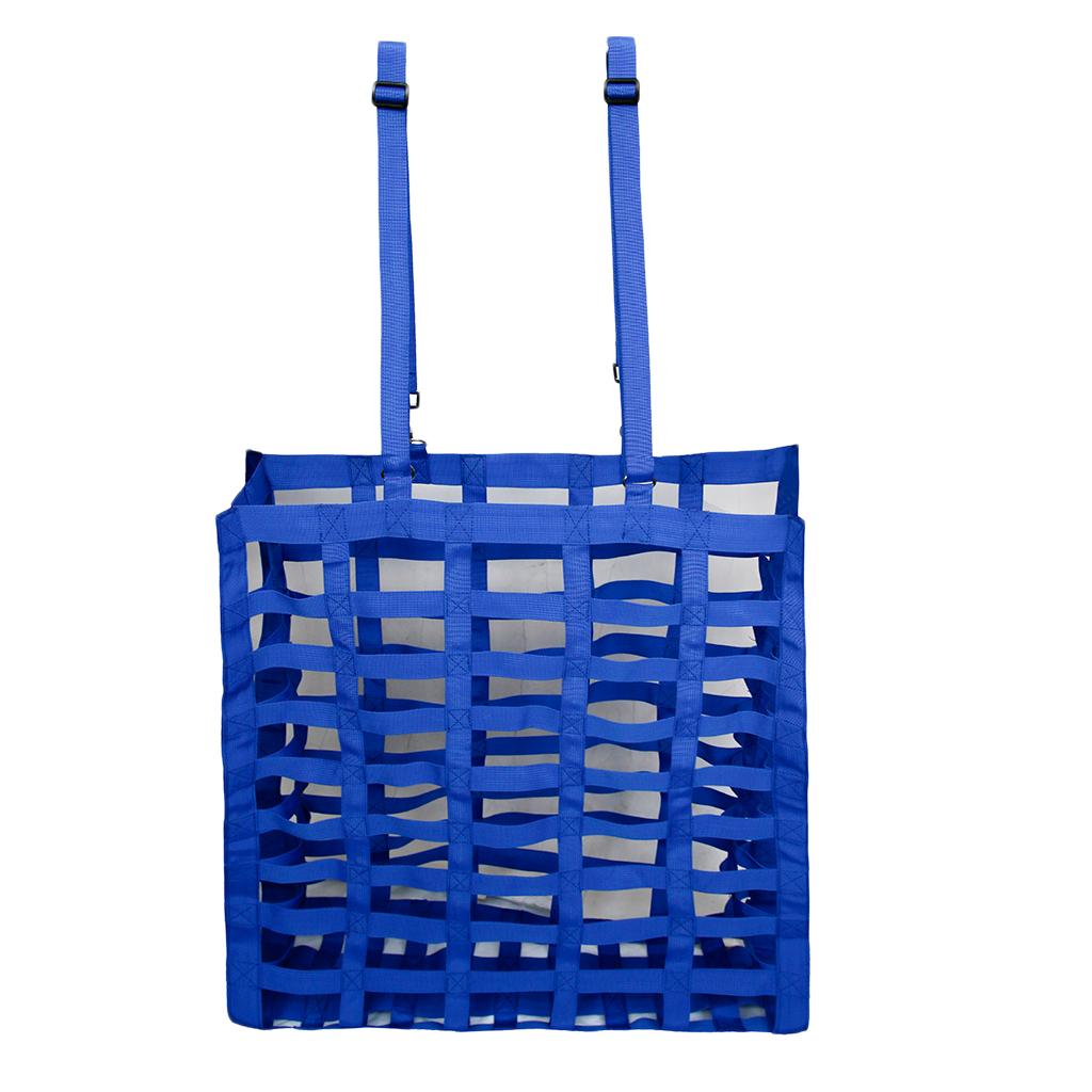 Pro Slow Feed Horse Hay Bag Easy-Feed Hay Net Tote Bag Storage Accessories Blue