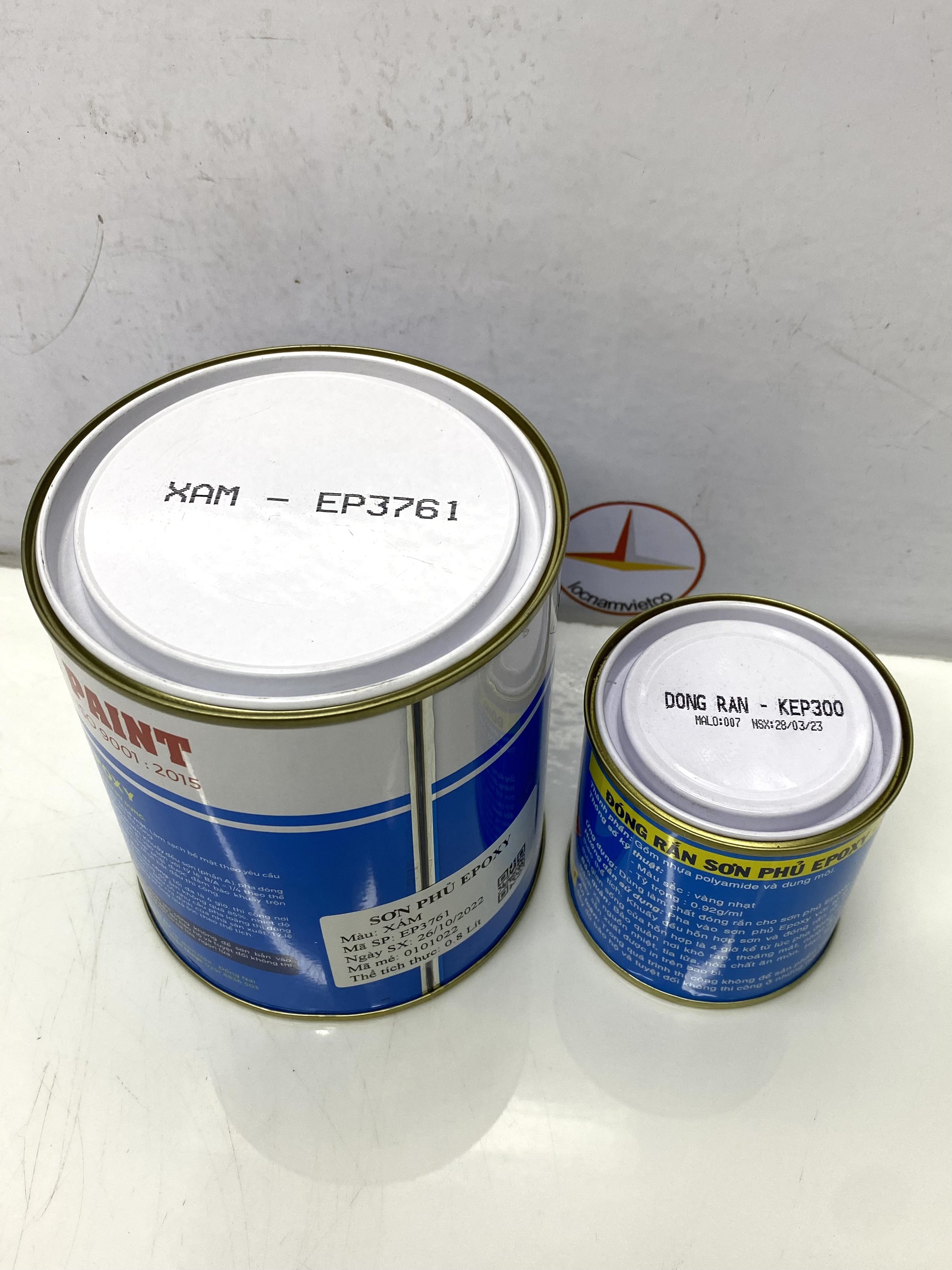 Sơn epoxy Hải Âu màu xám EP761 1L/Bộ