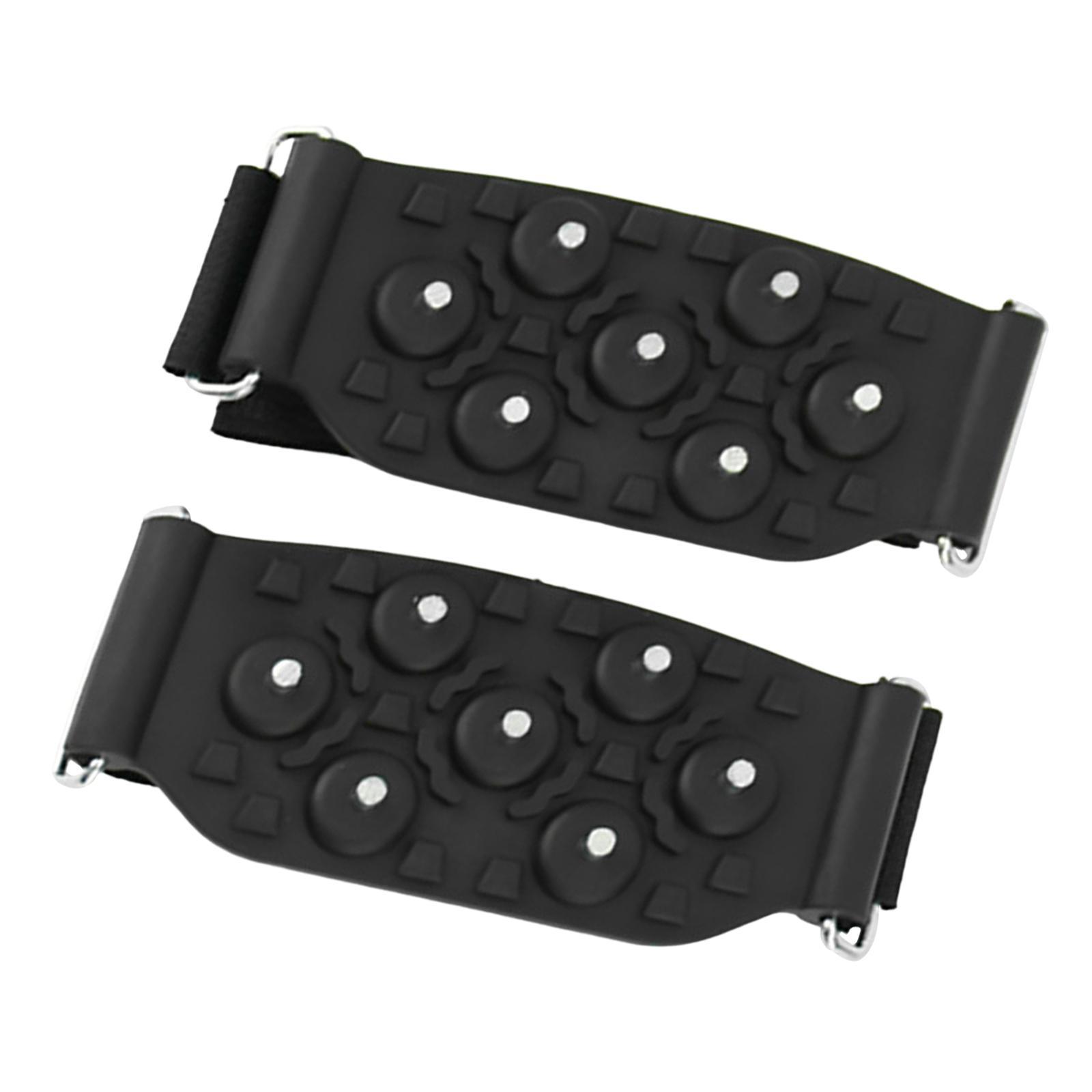 4 Pair Portable Ice Cleats Traction Crampons Shoe Covers for Men, Women