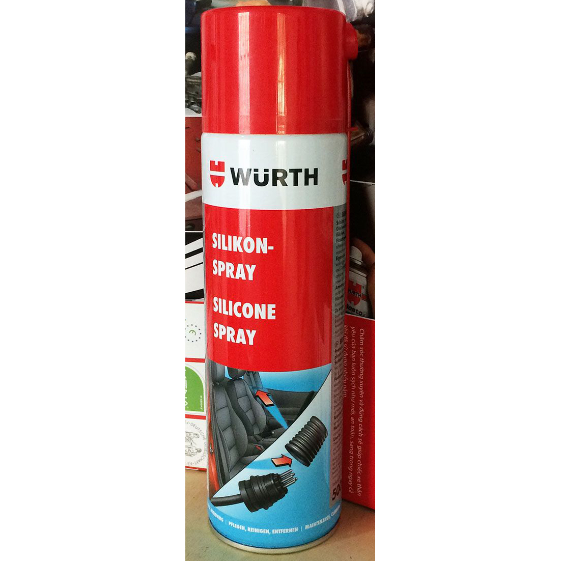 Dầu silicon bảo dưỡng đa năng Wurth Silicone Spray 0893221 500ml