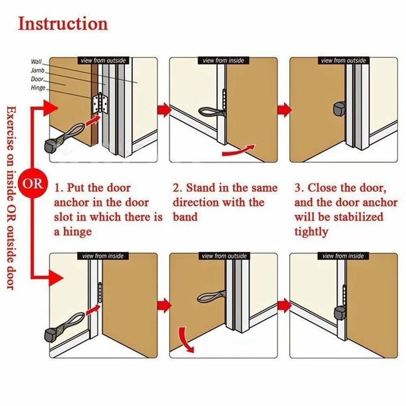 Door Anchor Extra Large to fit D-Handle Indoor Resistance Bands Home Muscle Training Exercise Sports Equipment Gym Fitness