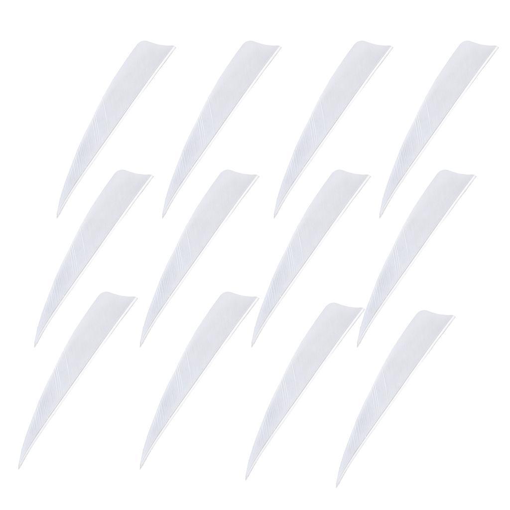 12Pcs Shield Shape Turkey Feather Arrow Archery Hunting Fletching For DIY Vanes