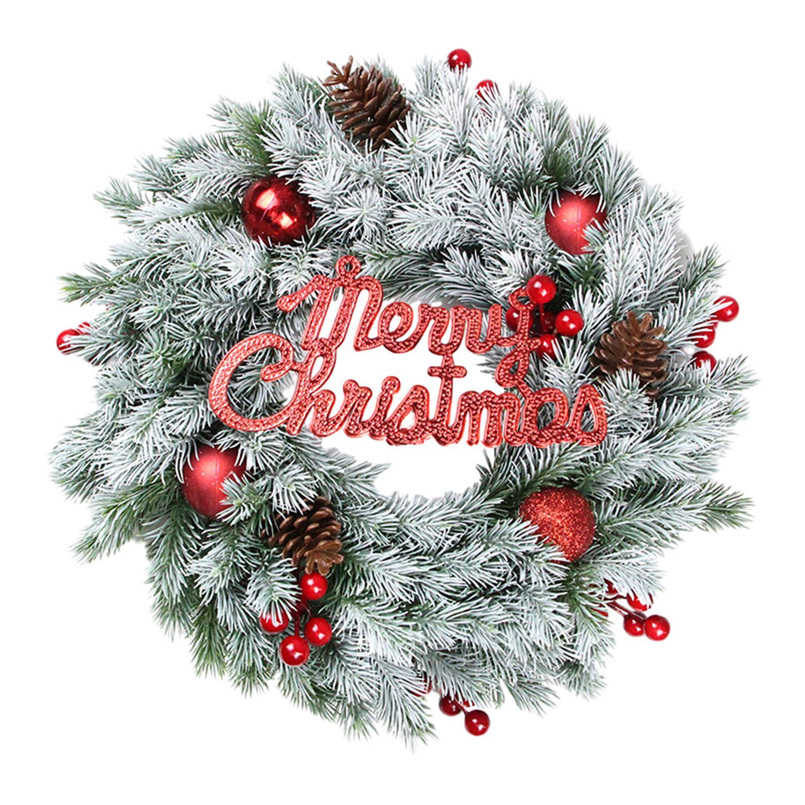 Christmas Wreath Wreath for Front Door Christmas Wreath Door Hanging Holiday Garland Decoration for Bedroom Home Garden Party