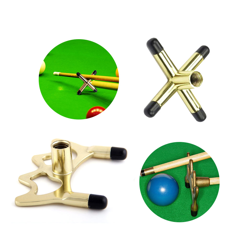 Set 2 giá đỡ đầu cơ bida bằng sắt tráng đồng, bền và nhẹ