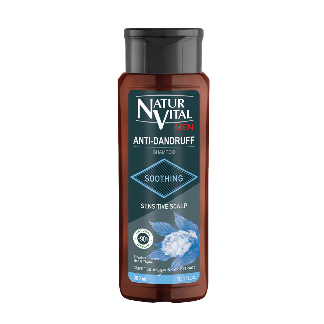 Dầu gội NaturVital Anti Dandruff Sensitive Scalp Thuần Chay Dành Cho Da Đầu Nhạy Cảm, Hỗ Trợ Giảm Gàu, Làm Dịu Da Đầu, Mang Đến Mái Tóc Thơm Sạch & Bồng Bềnh