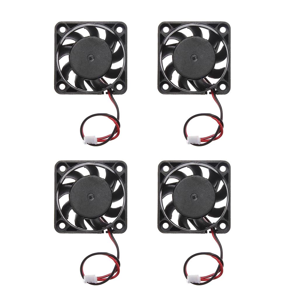 4 Miếng 12V 2Pin 40mm Mini 4cm Quạt Máy Tính Im Lặng Quạt Làm Mát Máy Tính