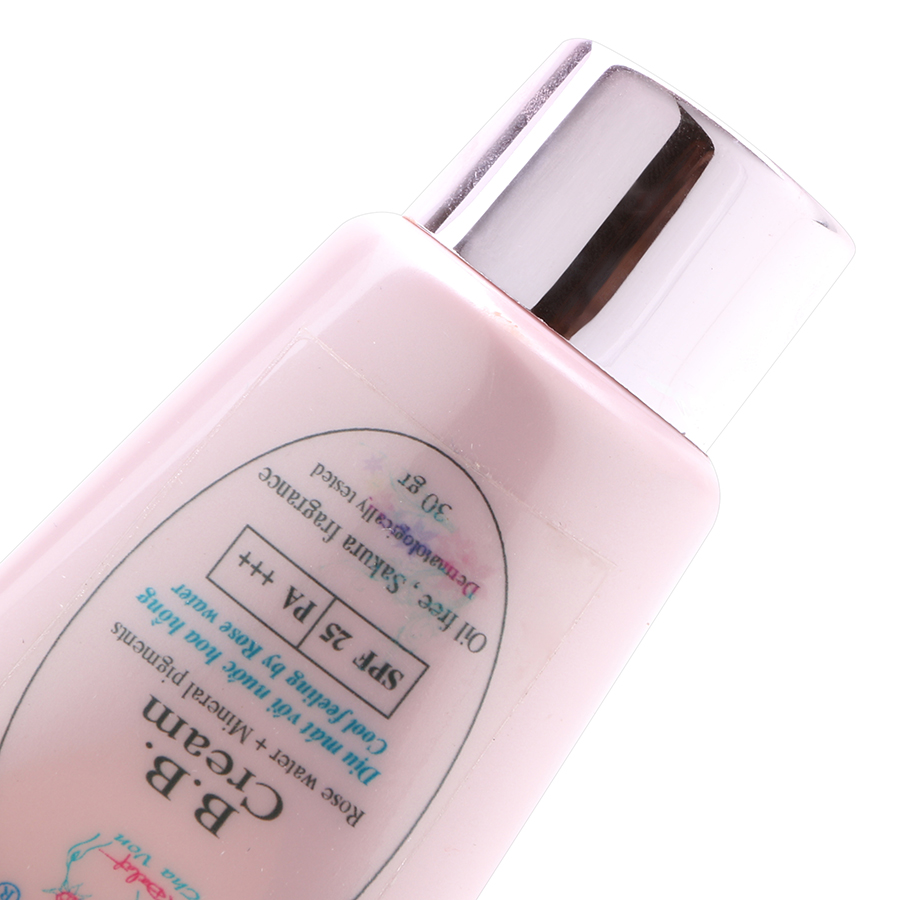 BB Cream Hoa Hồng /Tha Von (30g) da mặt bạn sáng rực rỡ hơn , làm mờ vết nám , che khuyết điểm ,  da mịn màng hơn , quà tặng 1 tupe BB cream Lavender 5 gam Dưỡng da , se khít lỗ chân lông do tác dụng của nước cất hoa hồng thiên nhiên