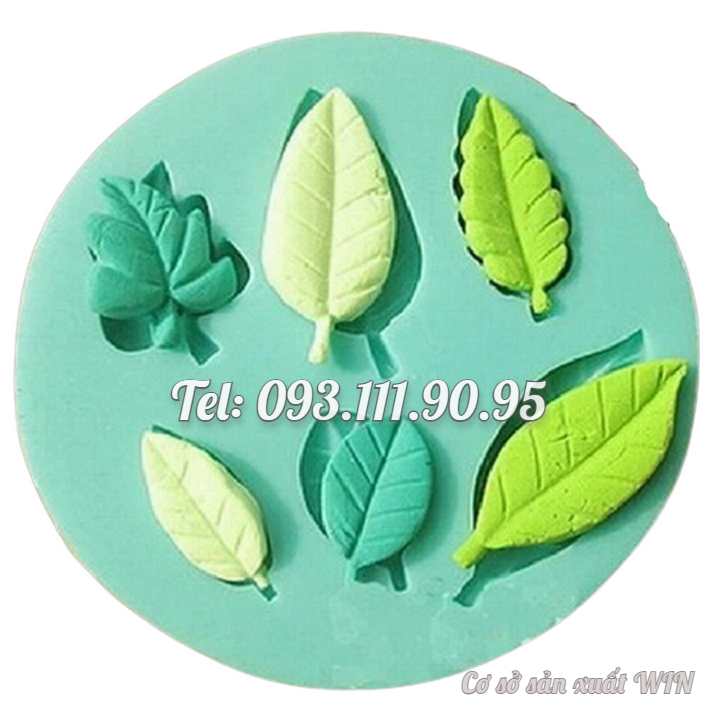 Khuôn silicon làm rau câu 6 lá hoa hồng - Mã số 1466