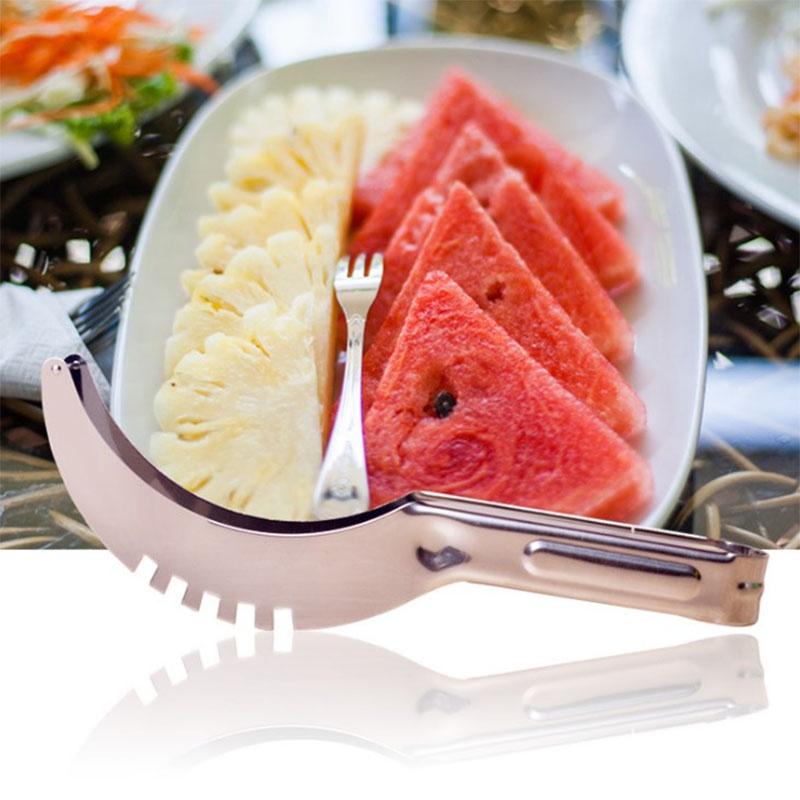 AA Watermelon slicer tongs Corer fruit melon stainless steel tools new watermelon cut refreshing watermelon cubes Kitchen tool