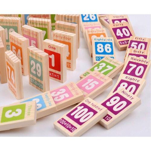 Đồ Chơi Gỗ Giáo Dục Sớm Domino Đồ Chơi Thông Minh Cho Bé Từ 2 Tuổi Giúp Bé Phát Triển Tư Duy Sáng Tạo - Đồ Chơi TINA