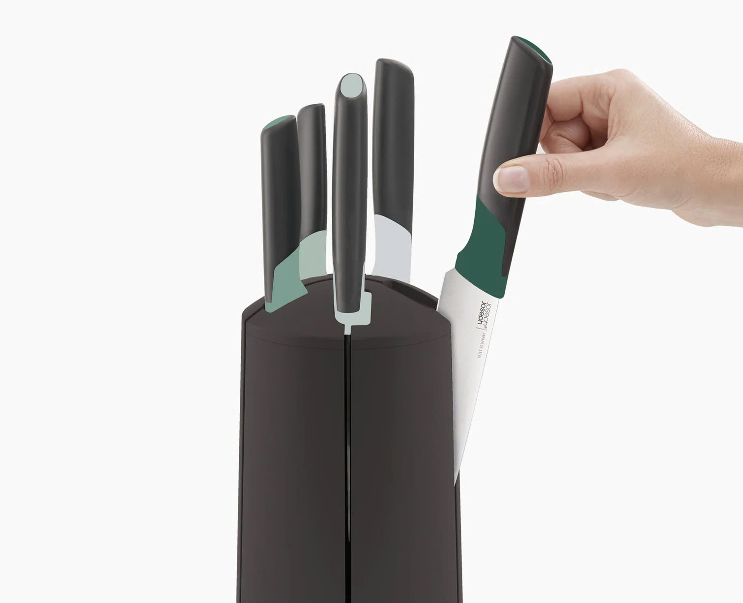 Bộ dao 5 món kèm giá đỡ Joseph Joseph Elevate 10541 – Sage