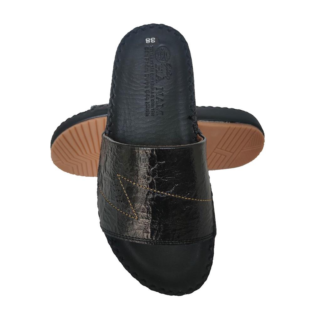 Dép Nam Quai Ngang Da Bò Thật TITI ĐÔ Cao Cấp DNA2170d