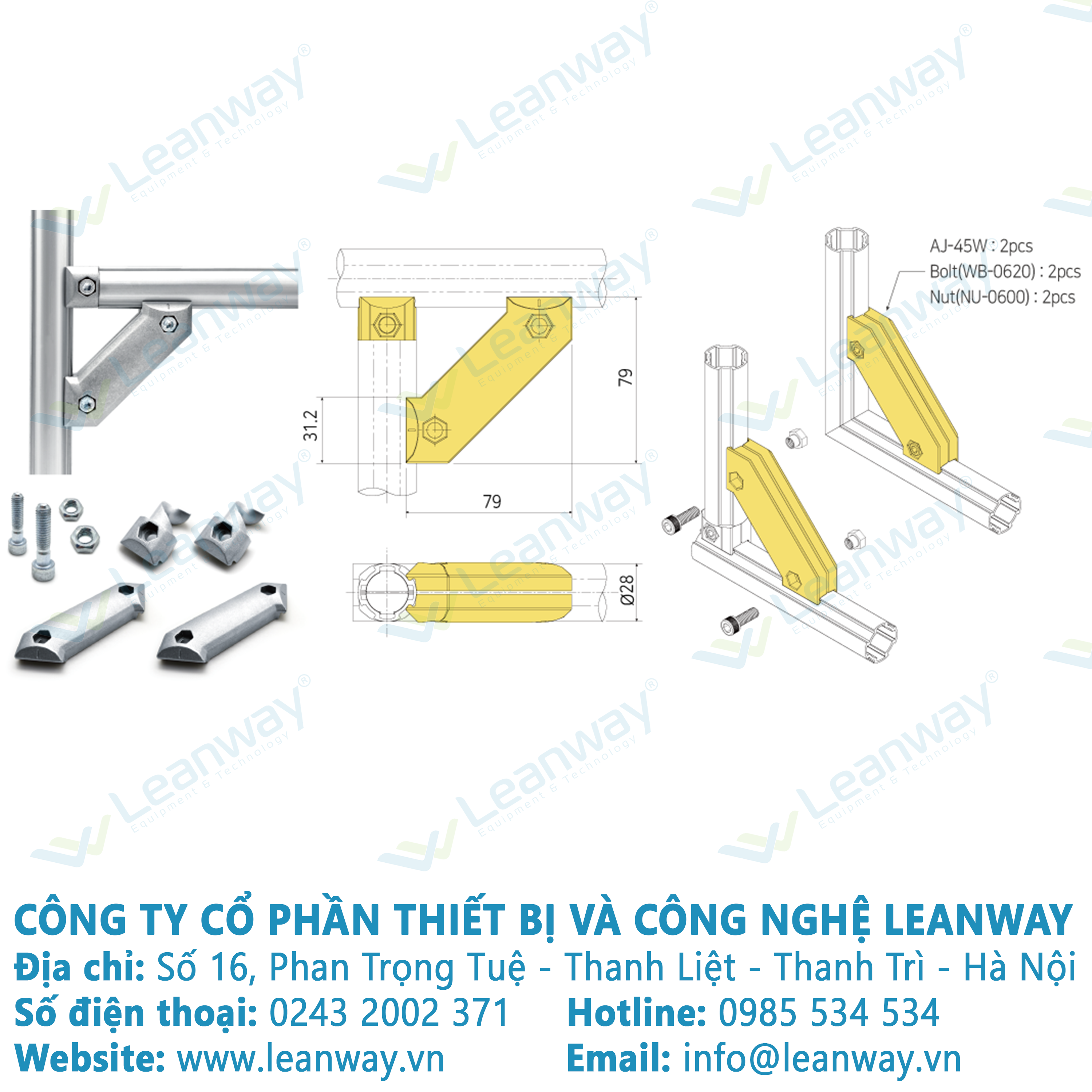 Khớp nối nhôm AJA-45W