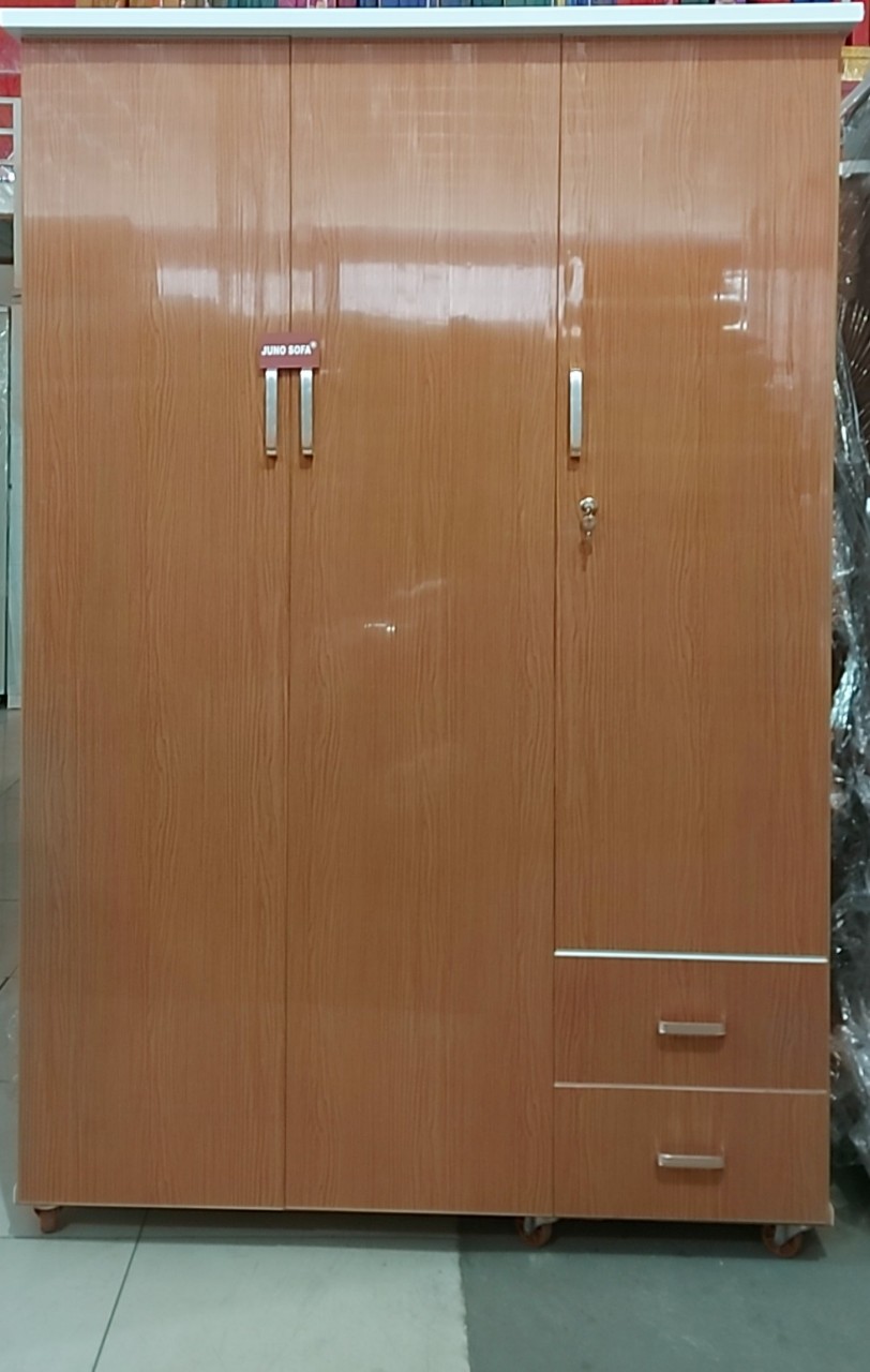 Tủ áo nhựa chất lượng màu Gỗ Đỏ Juno Sofa ngang 1m2 x cao 1m8 x sâu 48 cm