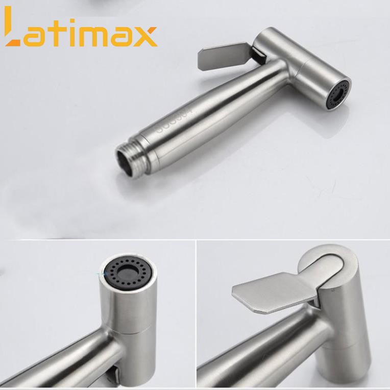 Bộ vòi xịt vệ sinh Inox 304, Vòi xịt bồn cầu, toilet, nhà tắm Cao Cấp Latimax VXT1 Sang trọng và Bền đẹp