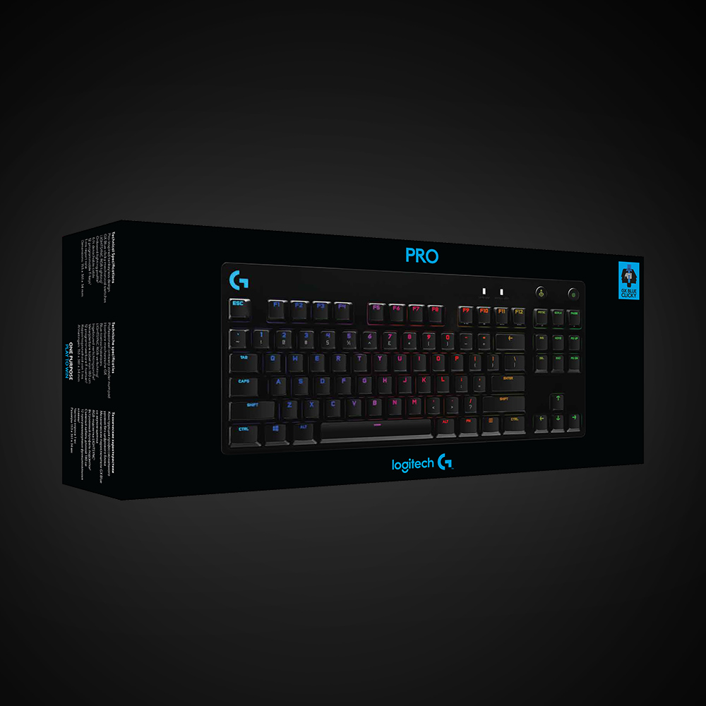 Bàn Phím Cơ Có Dây Logitech G Pro Gaming RGB Romer-G Switch Tenkeyless - Hàng Chính Hãng