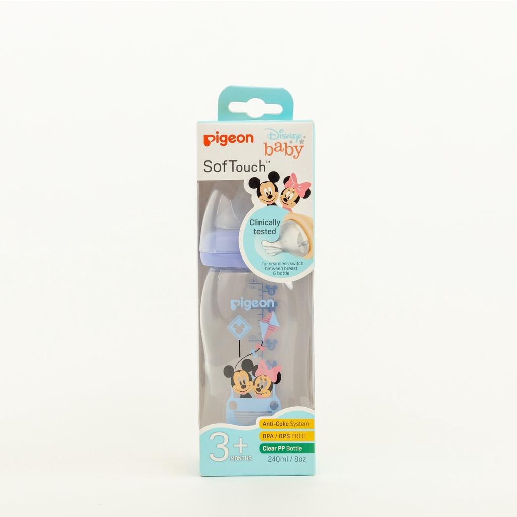 Bình Sữa Pigeon Softouch PP Plus Disney Baby - Màu Tím