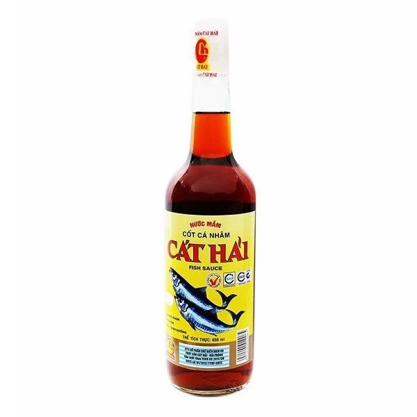 Hộp 4 chai Nước Mắm Cát Hải Cốt Cá Nhâm 650ml - Đặc sản nước mắm truyền thống Vạn Vân