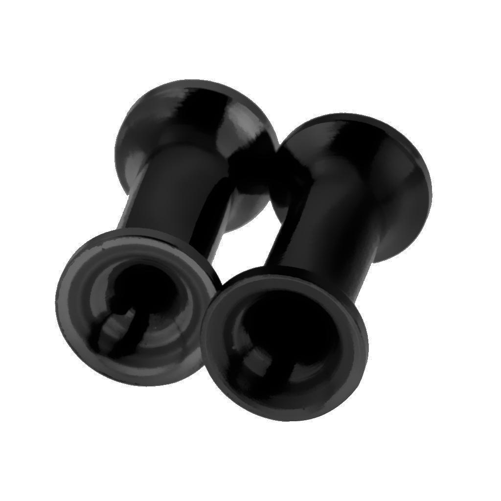 Black Stainless Steel Ear  Tunnels  Screw Expander Ear Gauges