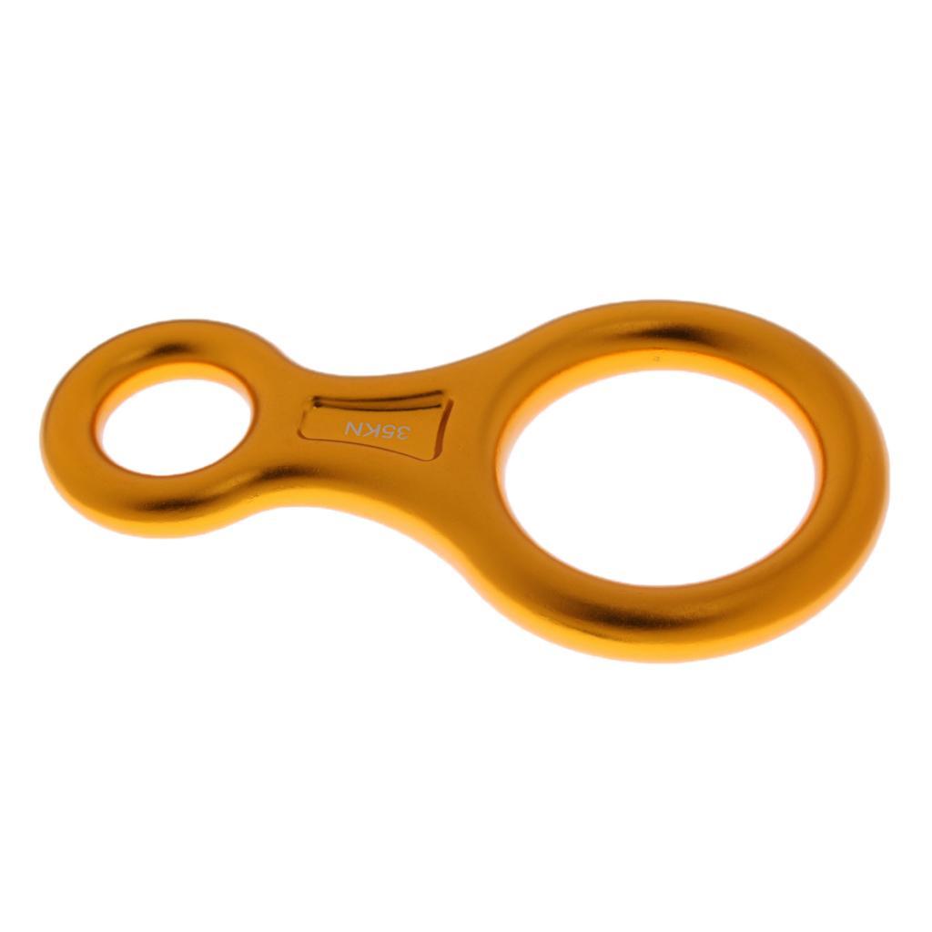 3pcs Heavy Duty Aluminum Alloy 35KN Figure 8 Shape Rock Climbing Ring Descender Abseiling Rappelling Belay Device