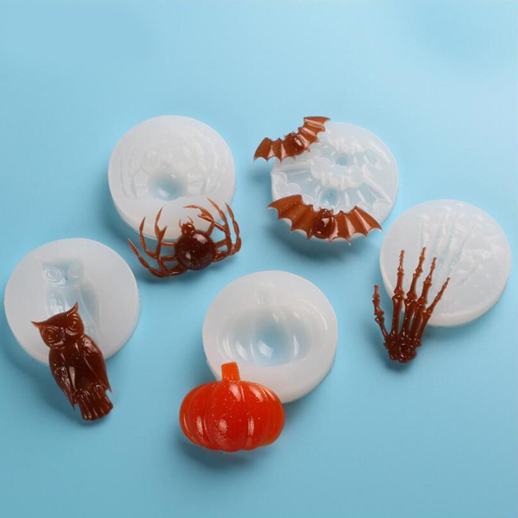 5pcs Fondant Cake Decor Silicone Mold Chocolate Mould for Halloween