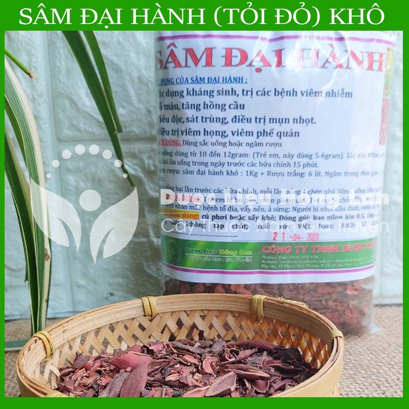 SÂM ĐẠI HÀNH (Tỏi Đỏ) khô sạch đóng gói 1kg - congtyduoclieuhonglan