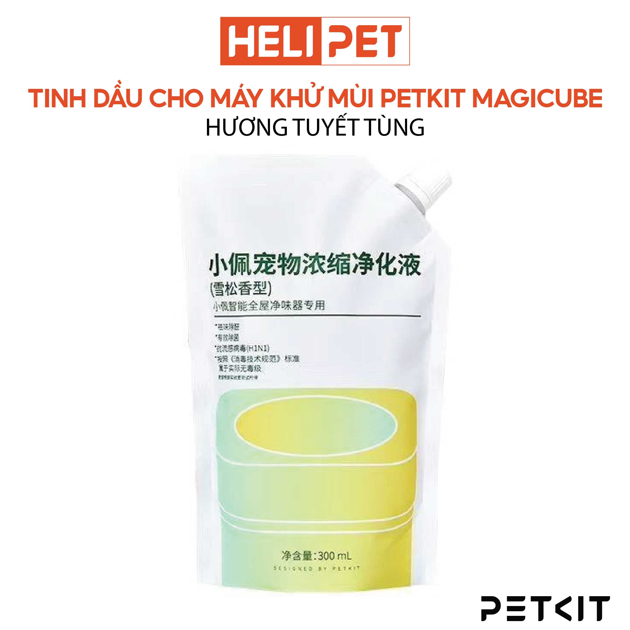 Tinh Dầu Máy Khử Mùi PETKIT Air Magicube Liquid Refill 300ml dùng 1 tháng - HeLiPet