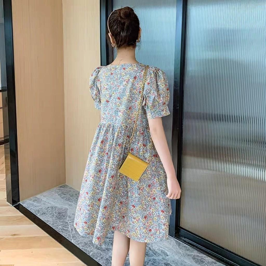 Váy bầu cao cấp chất đũi Hàn siêu mát thiết kế sang chảnh không nhănFree size 43~70kg