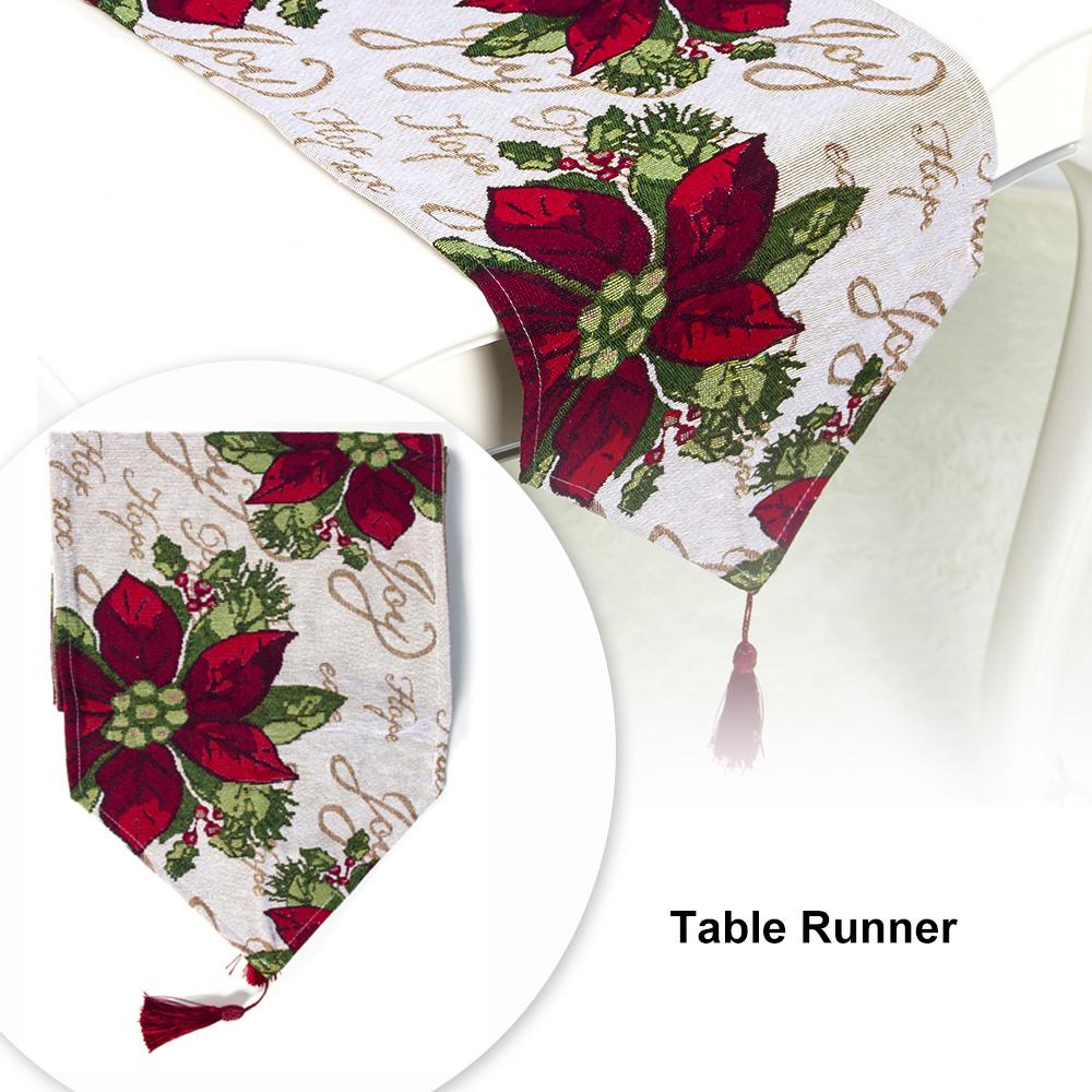 Khăn trải bàn table runner, trang trí bàn ăn tiệc giáng sinh