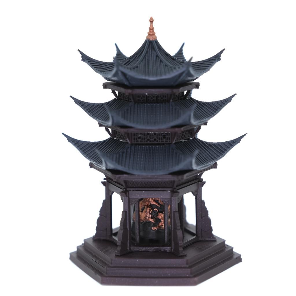 Mô hình tiểu cảnh THÁP NGŨ HỔ - bán cạn - bể cá - hòn non bộ - terrarium - tinh xảo - chất lượng cao