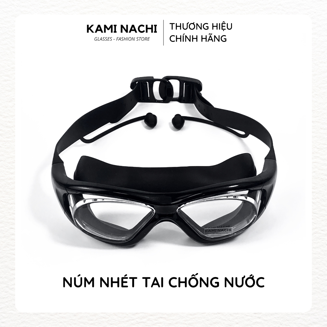 Kính bơi cận nâng cấp cho người lớn có độ cận từ 2.0 đến 9.0 độ chính hãng KAMI NACHI