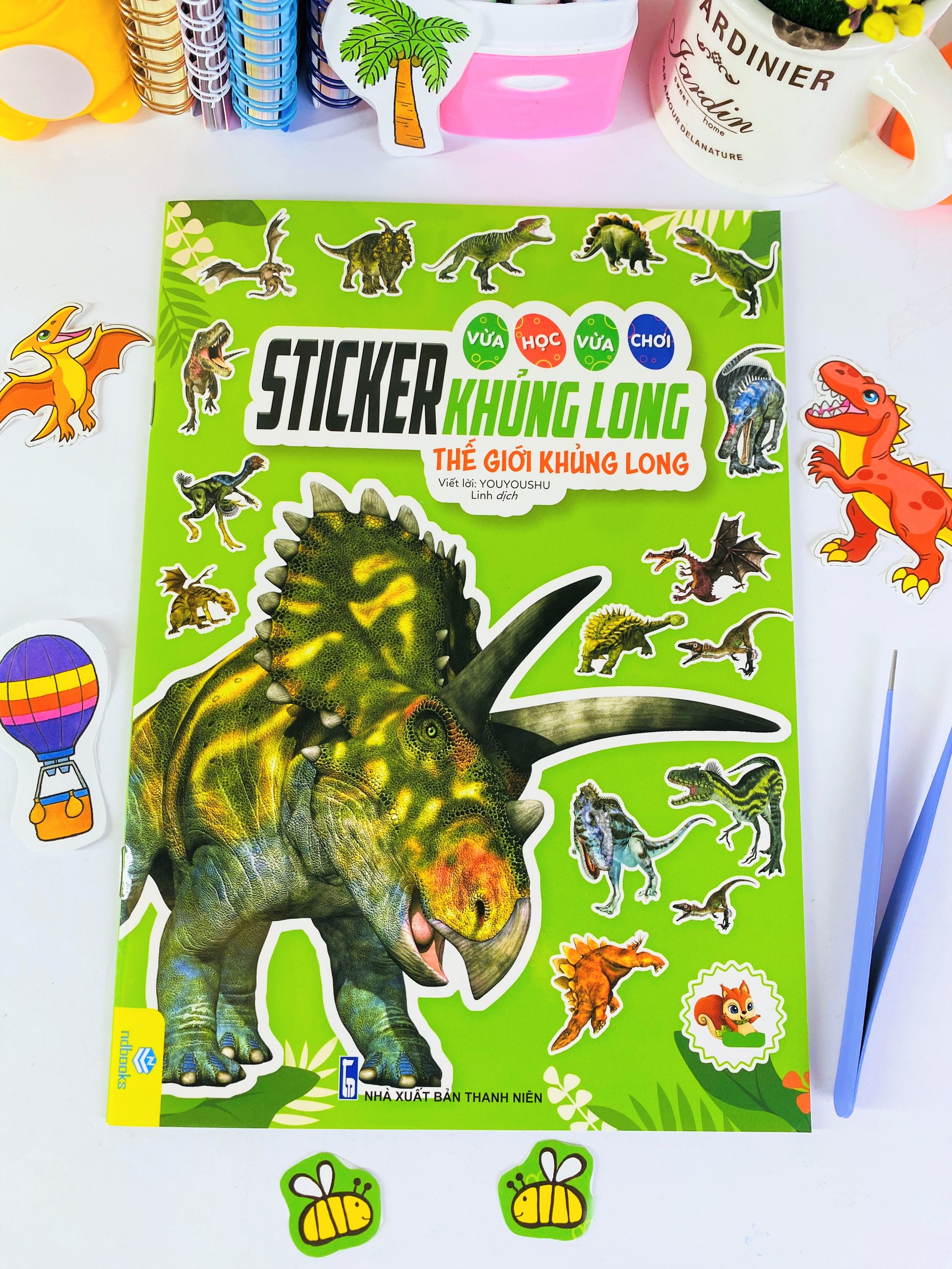 Sách - Trọn bộ 8 cuốn Sticker Khủng Long - Vừa Học Vừa Chơi - ndbooks