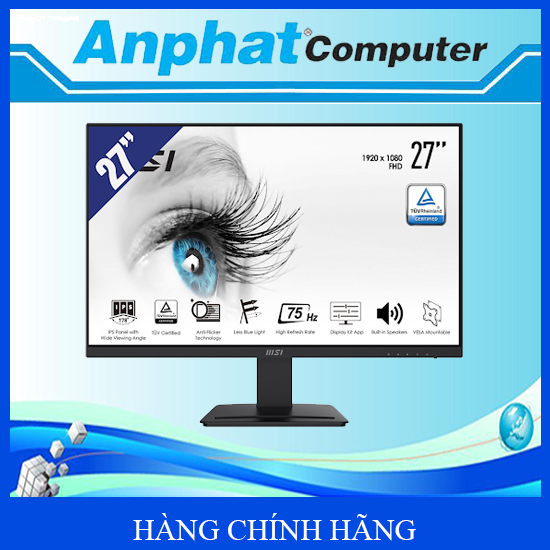 Màn hình LCD MSI PRO MP273 (27 inch/Full HD/IPS/75Hz/5ms) - Hàng Chính Hãng