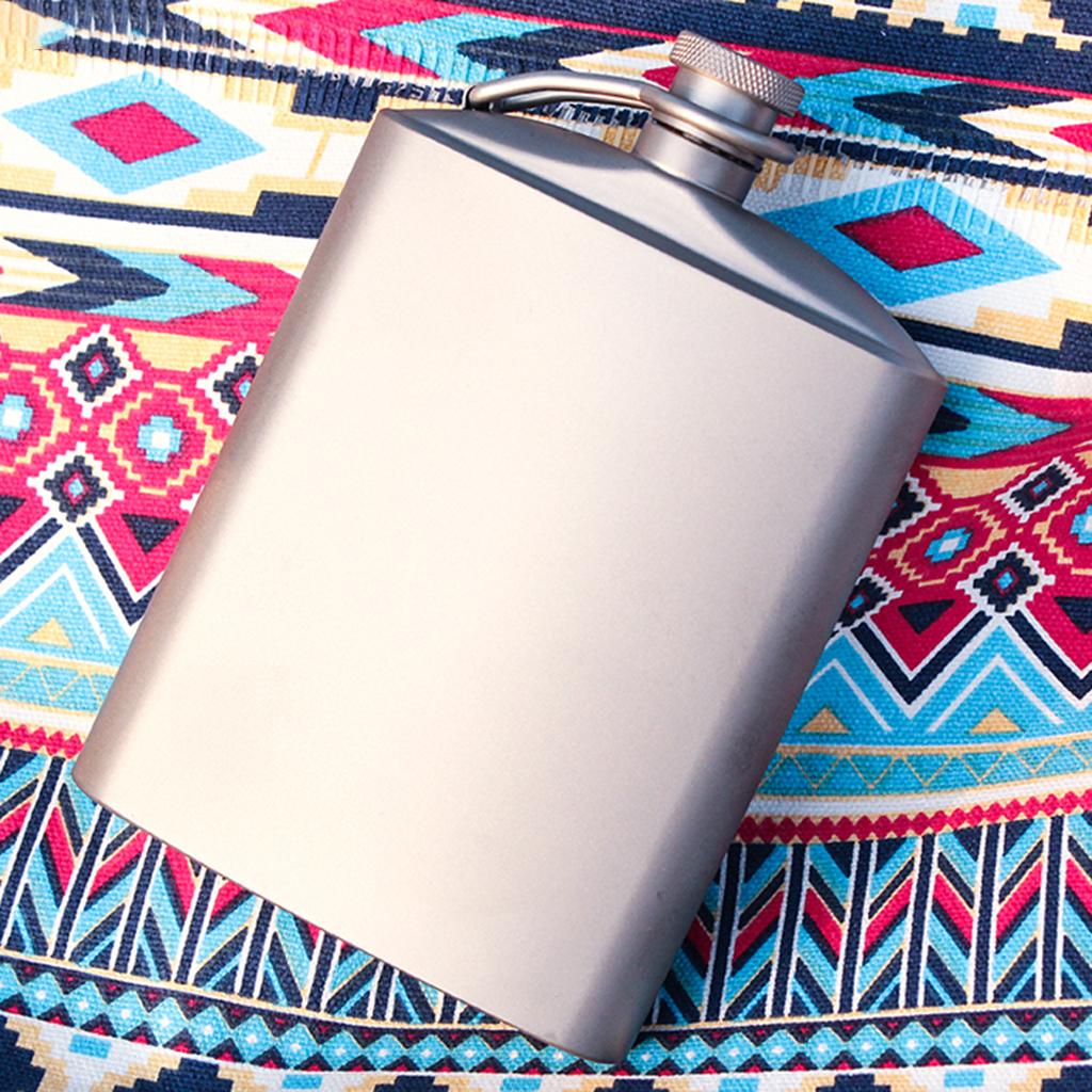 Portable Titanium Hip Flask Whiskey Flagon Camping Liquor Bottle & Alcohol Stove