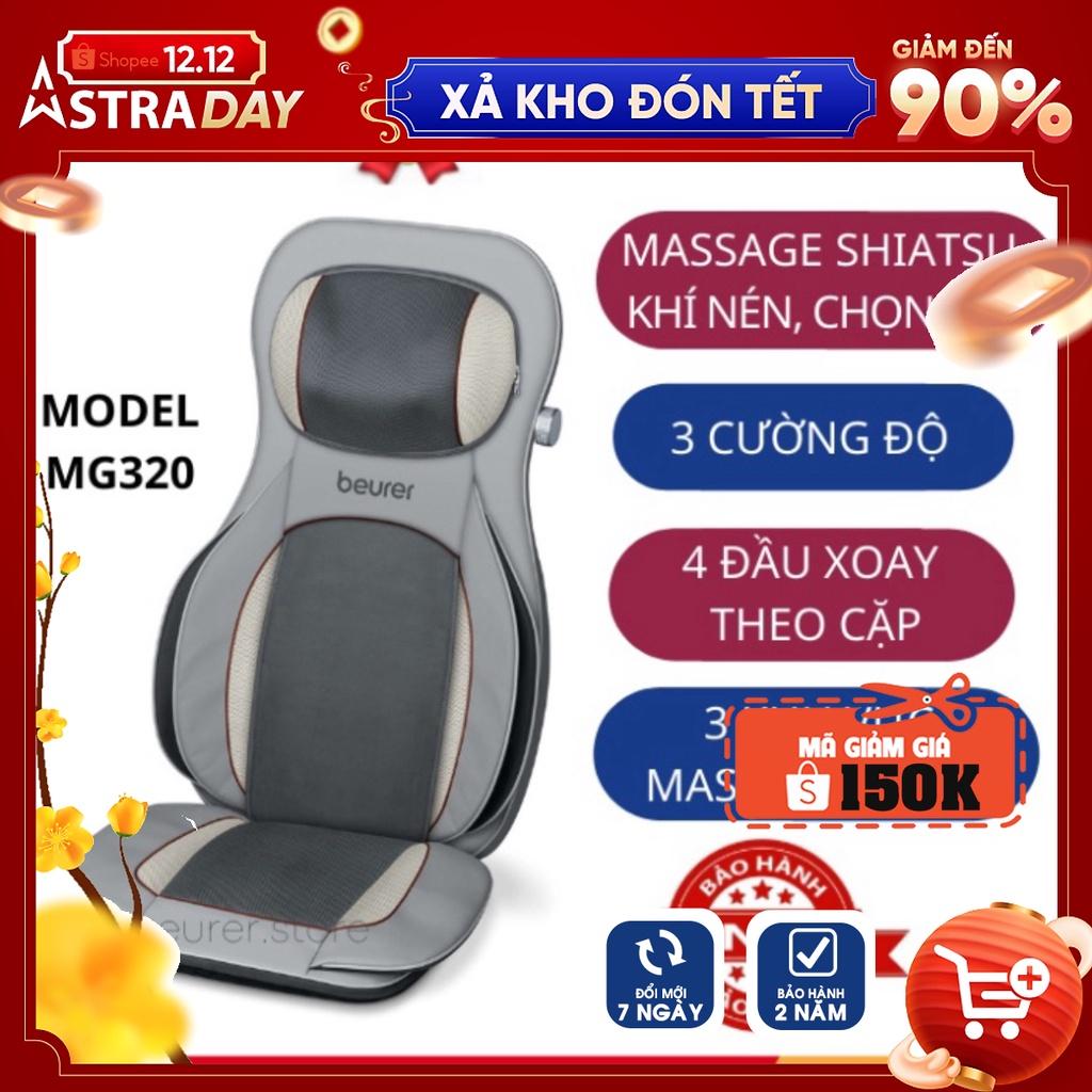 Đệm ghế massage hồng ngoại beurer MG320, massage trị liệu lưng, cổ cột sống, massage khí nén và shiats