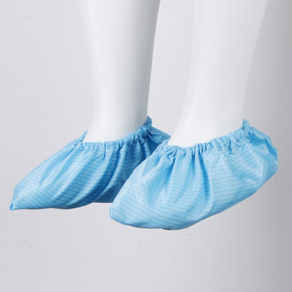 Anti-static Reusable Shoe Boot Cover Blue Overshoe Protector For Workshop