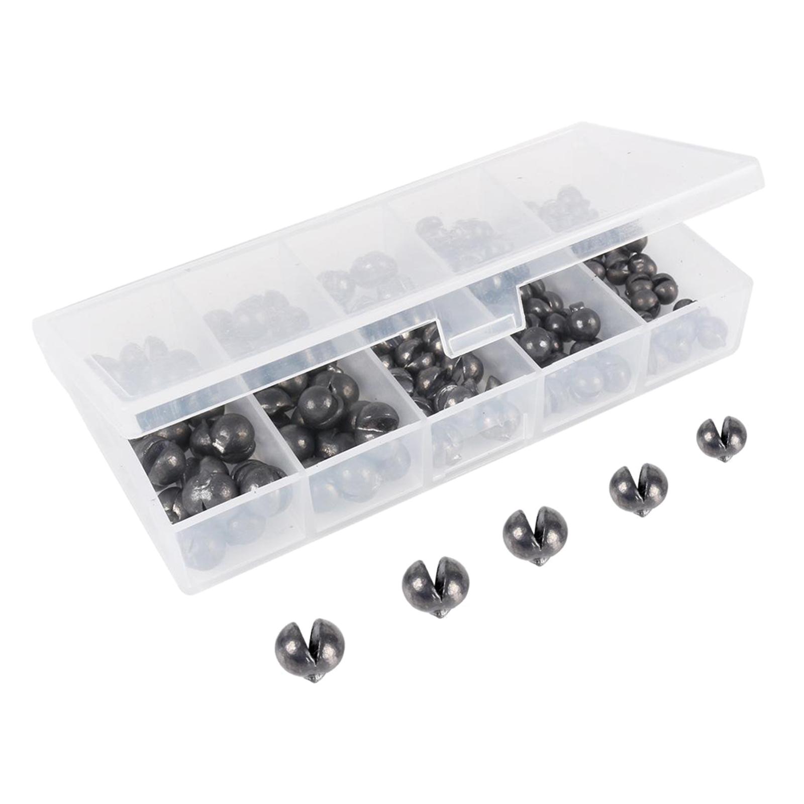 2x100/120Pcs Fishing Sinker Lead Split Shot Sinker Lead Weight Tackles 120pcs