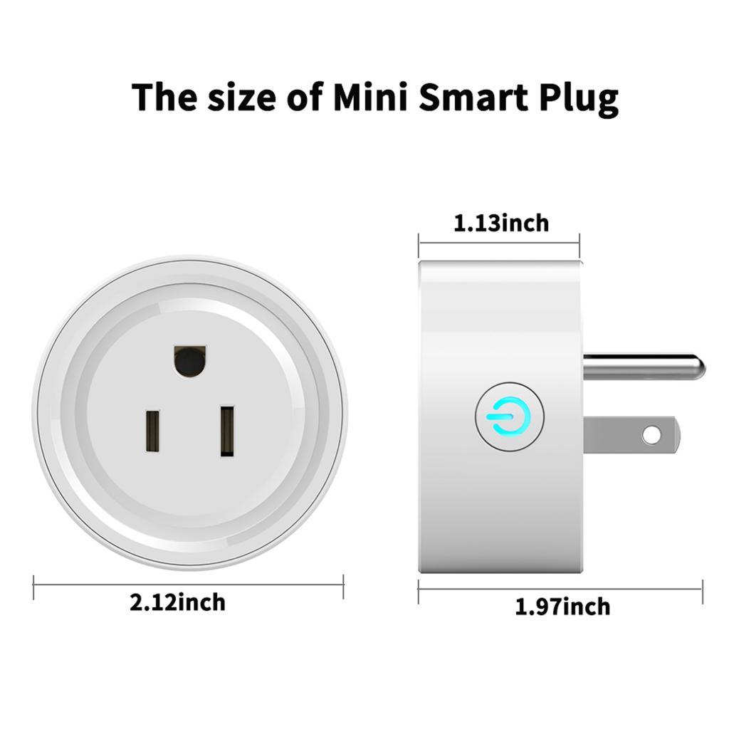 Smart Plug Works with Alexa for Voice Control, Mini Smart Outlet Wifi Plug with Timer Function, No Hub Required, White