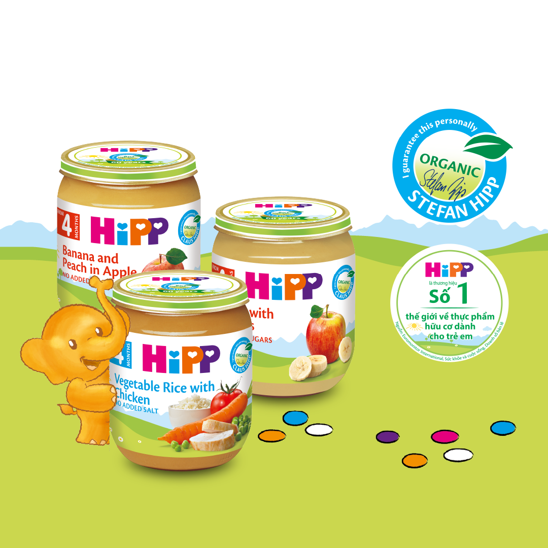 Dinh dưỡng 100% Trái cây nghiền Organic HiPPiS 100g (Vị ngẫu nhiên)