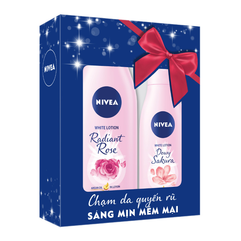 [Mua 1 tặng 1] Tặng Dewy Sakura 200ml - Sữa Dưỡng Thể Dưỡng Trắng NIVEA Hương Hoa Hồng Radiant Rose (350ml) - 85707